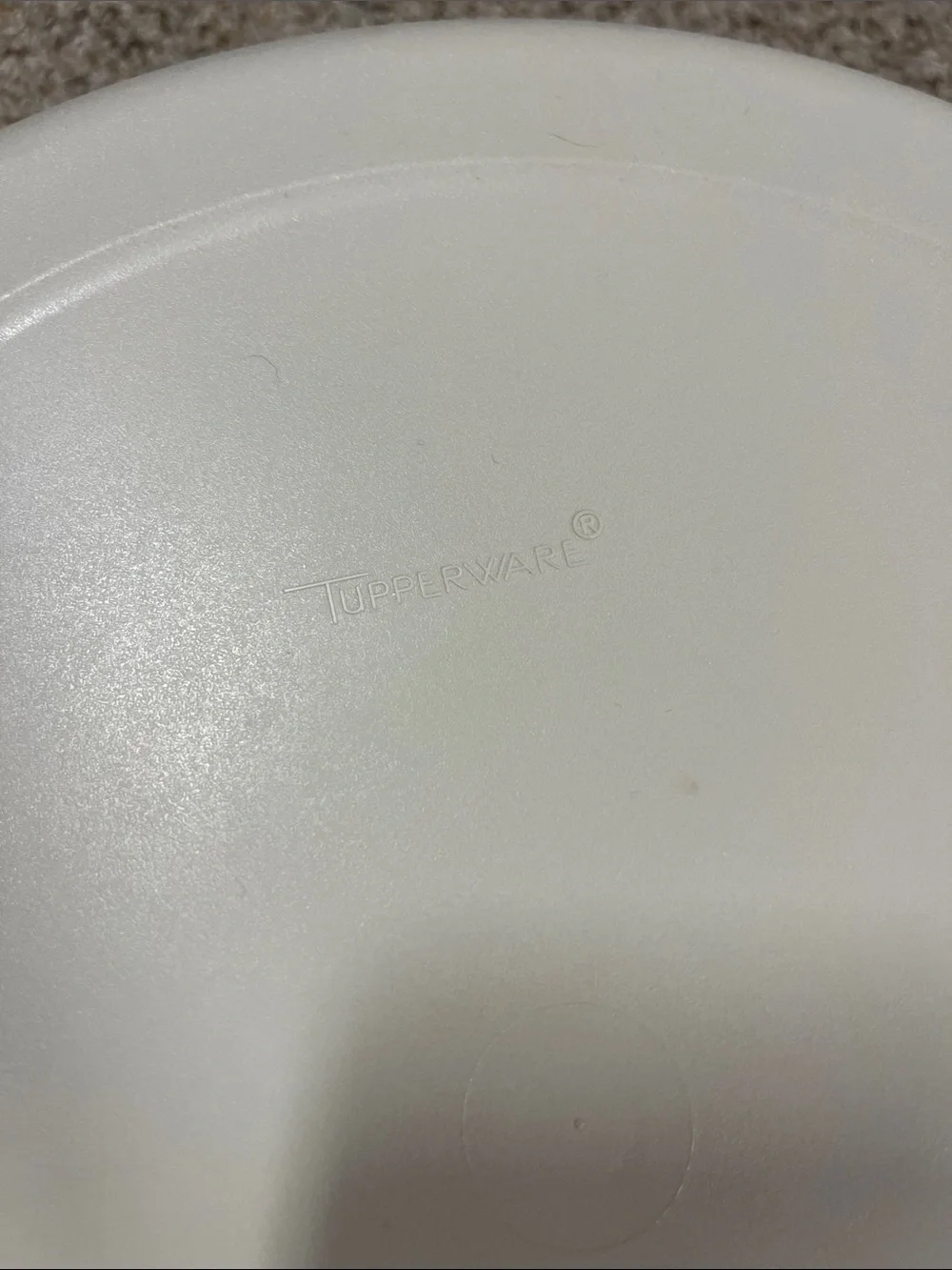 Tupperware Cream Sectioned Serving Tray with Removable Lid and Dip Bowl